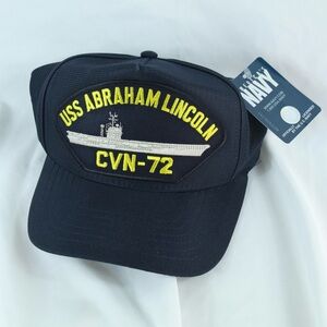 Eagle Crest USS Abraham Lincoln CVN-72 Navy Snap Back Baseball Cap Hat - NEW